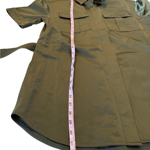 Banana Republic Safari Utility Belted Shirt Jacket Olive Green M NWOT Military - Picture 12 of 16